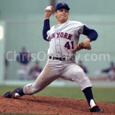 Tom Seaver In Pitching Stance by Bettmann