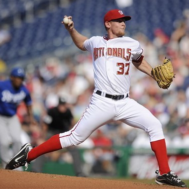 Syracuse starting pitcher Stephen Strasburg steps on the rubber to start  the bottom of the second inning against Rochester. Washington Nationals  pitching prospect Stephen Strasburg got the win for Syracuse defeated  Rochester